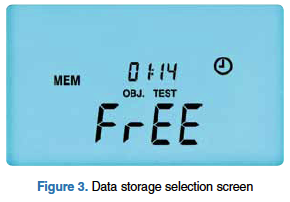 Figure 3: Data storage selection screen