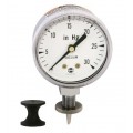 Ametek US 050462A Pressure Gauge, 0 to 30&amp;quot; HG, 2&amp;quot; dial, piercing needle, brass chrome-plated-