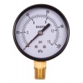 Baker LVBNA Series Pressure Gauge, 0 to 15 psi/0 to 100 kPa, 2.5&amp;quot; dial, &amp;frac14;&amp;quot; NPT bottom, SS housing-