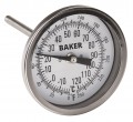 Baker T3004-250 Bimetal Thermometer, 0 to 250&amp;deg;F (-20 to 120&amp;deg;C)-
