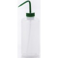 Bel-Art 116171000 Narrow Mouth 1000ML Polyethylene Wash Bottles, Green Cap, Pack of 4-