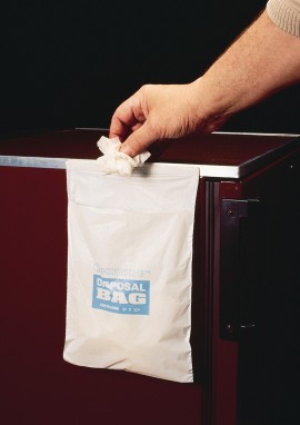 Bel-Art 13174-1008 Cleanware Polyethylene Self-Adhesive Waste Bags, 3 lb capacity, 1 mil, 10 x 8&quot;, 50-pack-
