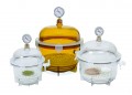Bel-Art F42400-2041 Vacuum Desiccator, Amber Polycarbonate-