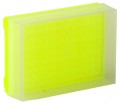 Bio Plas 0034F Preparation Rack, with cover, 96 Wells, Fluorescent Yellow, (Pack of 5)-