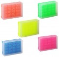 Bio Plas 0035F Preparation Rack, with cover, 96 Wells, Assorted Fluorescent Colours, (Pack of 5)-