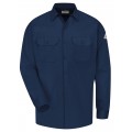Bulwark SLW2 Men&#039;s Midweight Excel FR Comfortouch Work Shirt, large, navy-