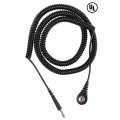 DESCO 09682 Coil Cord with 0.16&quot; snap socket, 20&#039;-