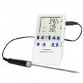 Digi-Sense 94460-44 Traceable Memory-Loc Thermometer with Calibration, 1 stainless steel probe-