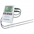 Digi-Sense 94460-46 Traceable Memory-Loc Thermometer with Calibration, 2 stainless steel probe-