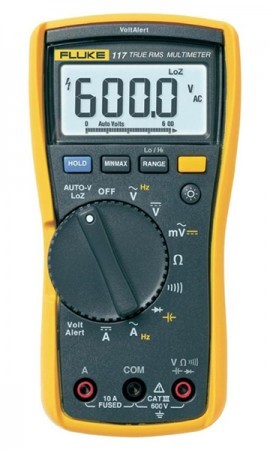 Fluke 117 CAL True-RMS Digital Multimeter for the electricians with calibration certificate traceable with data-