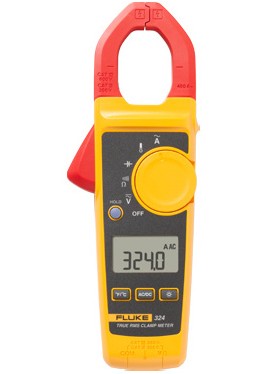 Fluke 324 True RMS Clamp Meter with Temperature, 400A-