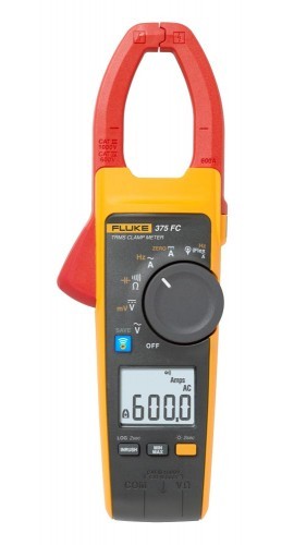 Fluke 375 FC CAL True RMS Clamp Meter with calibration certificate, 600 A AC/DC-