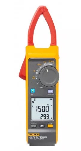 Fluke 393FC True-rms Clamp Meter with iFlex, CAT III 1500 V, 1500 V DC/1000 V AC/ 999.9 A DC or AC-