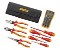 Fluke IB117K 117 Electrician&#039;s Multimeter and Insulated Hand Tools Starter Kit with roll up pouch-