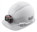 Klein Tools 60107RL Cap Style Hard Hat with rechargeable headlamp, non-vented, white-