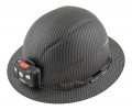 Klein Tools 60346 Premium KARBN Pattern Full Brim Hard Hat with lamp, non-vented , class E-