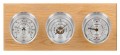 Maximum Newport Three-Instrument Weather Station with oak panel, satin case, silver dial-