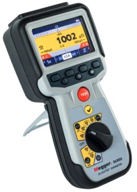 Megger DLRO2X Ducter Low Resistance Ohmmeter with data storage, 2 A-