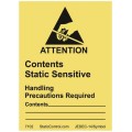 SCS 7102 RS-471 Destructible Caution Labels, 1.8 x 2.5&quot;, 500-Pack-