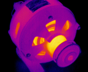 Thermal image of machinery